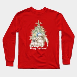 French Bulldogs Under the Christmas Tree Long Sleeve T-Shirt